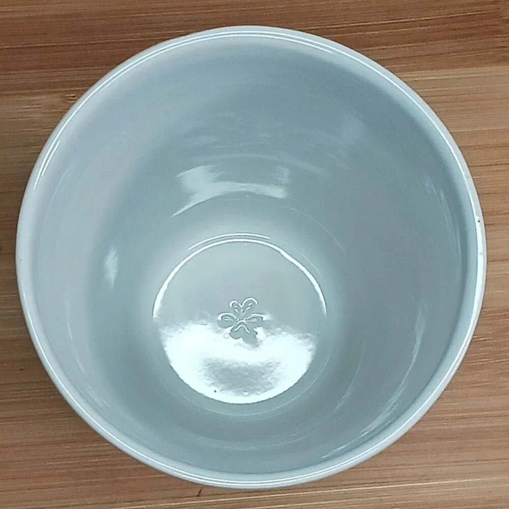 IKEA Sommar 2017 Embossed Lace 8oz Porcelain Cup Light Gray Glazed 103.418.19